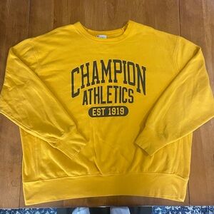 Champion Men’s Yellow and‎ Navy Crewneck